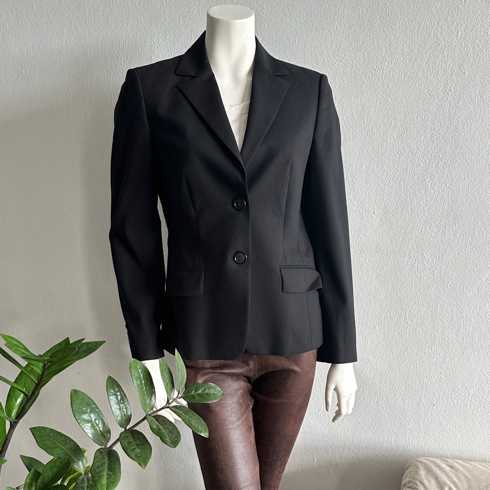 BOSS by HUGO BOSS Classic Black Women's Blazer 96% Virgin Wool